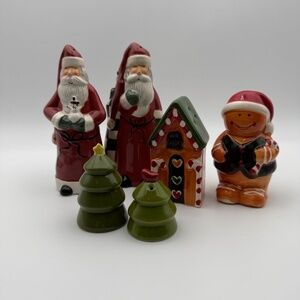Holiday Themed Salt and Pepper Shakers Lot of 3 Sets